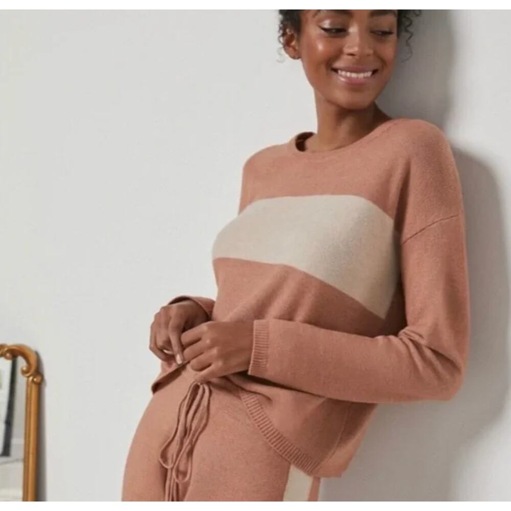 EUC Anthropologie Saturday Sunday Clara Sweater Womens Camel Tan Crew Neck 1X